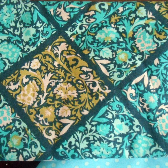 Teal 3 Ways, All Cotton, 6 Yards total, FREE Shipping - Picture 2 of 4